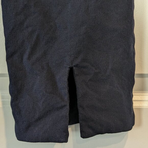 Talbots Chatham Cropped Pants Size 8 Navy Blue Side-Zip Ankle Vents Faux-Pockets - Picture 12 of 15